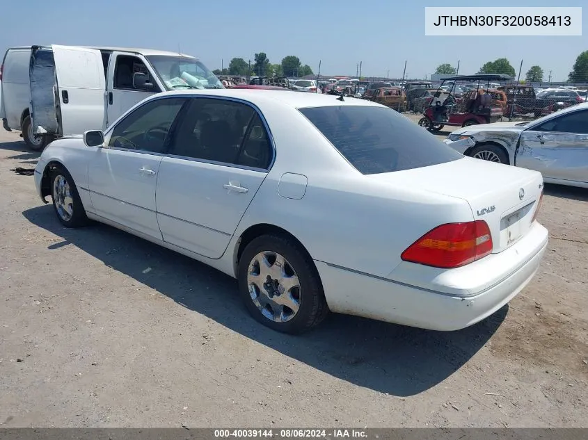 2002 Lexus Ls 430 VIN: JTHBN30F320058413 Lot: 40039144