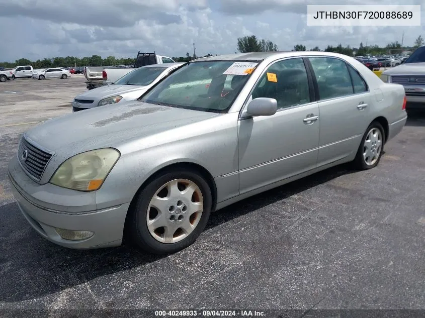 2002 Lexus Ls 430 VIN: JTHBN30F720088689 Lot: 40249933