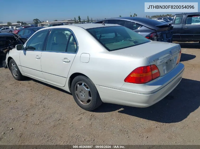 2002 Lexus Ls 430 VIN: JTHBN30F820054096 Lot: 40265887