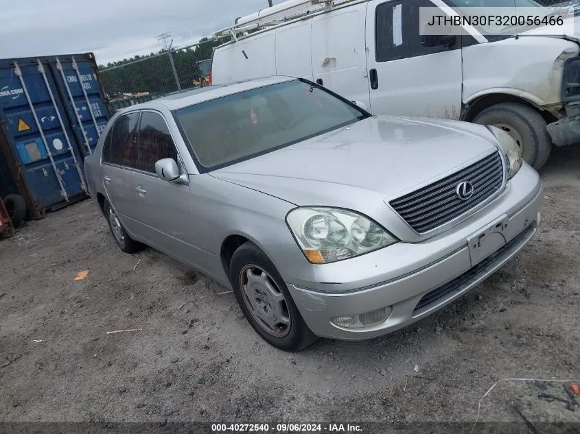 2002 Lexus Ls 430 VIN: JTHBN30F320056466 Lot: 40272540