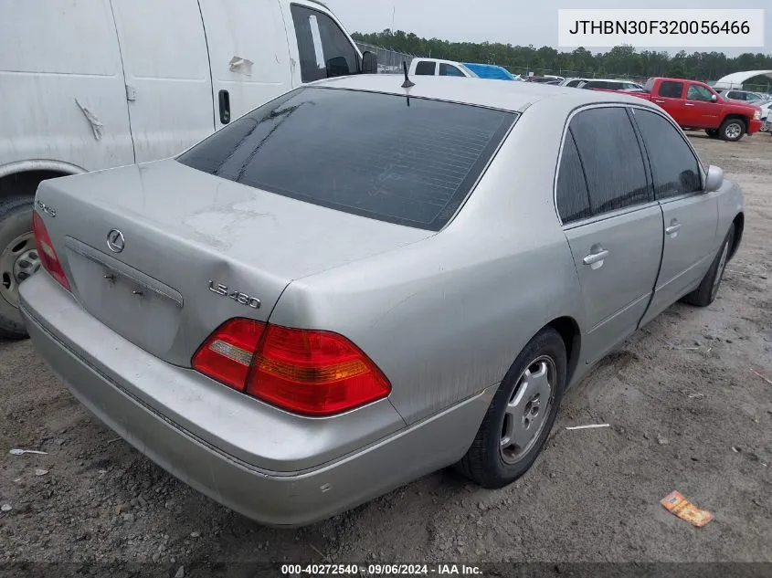 2002 Lexus Ls 430 VIN: JTHBN30F320056466 Lot: 40272540