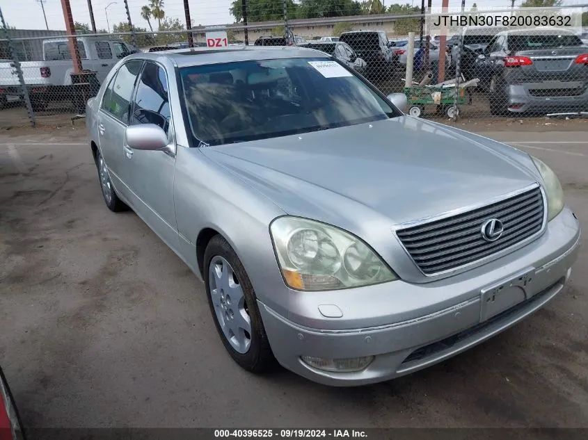 2002 Lexus Ls 430 VIN: JTHBN30F820083632 Lot: 40396525