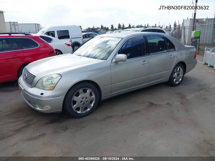 2002 Lexus Ls 430 VIN: JTHBN30F820083632 Lot: 40396525