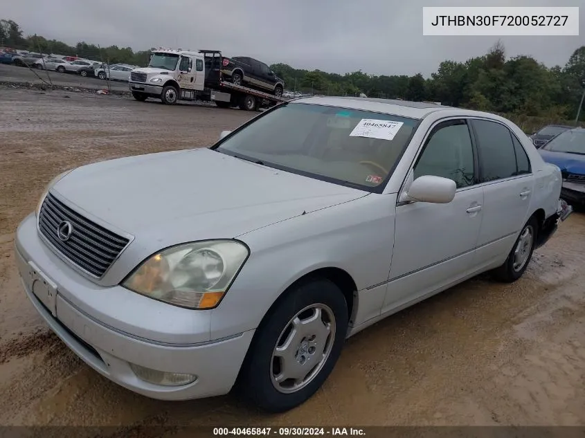 2002 Lexus Ls 430 VIN: JTHBN30F720052727 Lot: 40465847