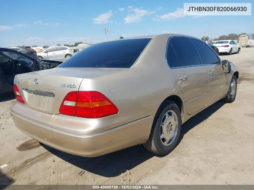 JTHBN30F820066930 2002 Lexus Ls 430