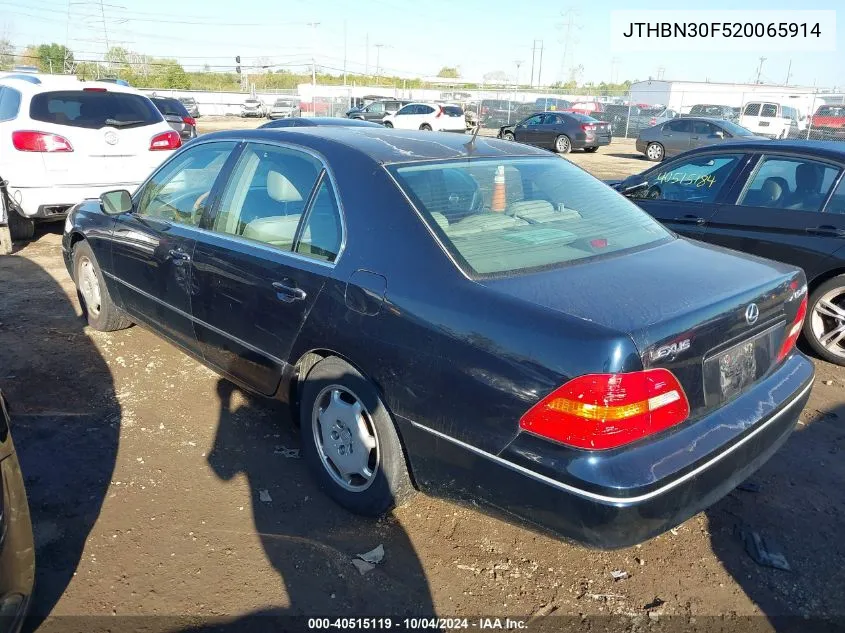 2002 Lexus Ls 430 430 VIN: JTHBN30F520065914 Lot: 40515119