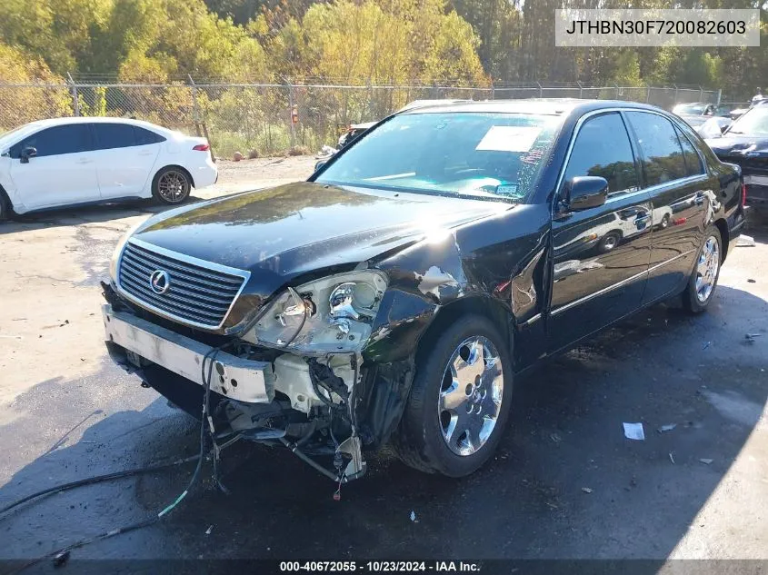 2002 Lexus Ls 430 VIN: JTHBN30F720082603 Lot: 40672055