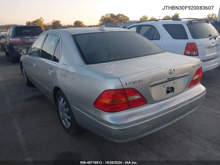 2002 Lexus Ls 430 430 VIN: JTHBN30F920083607 Lot: 40718813