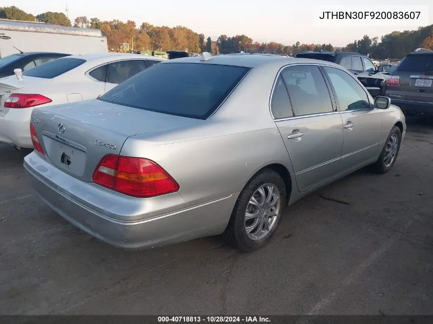 2002 Lexus Ls 430 430 VIN: JTHBN30F920083607 Lot: 40718813