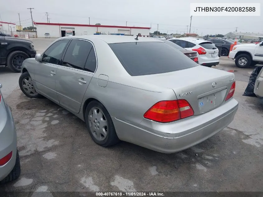 2002 Lexus Ls 430 VIN: JTHBN30F420082588 Lot: 40767618