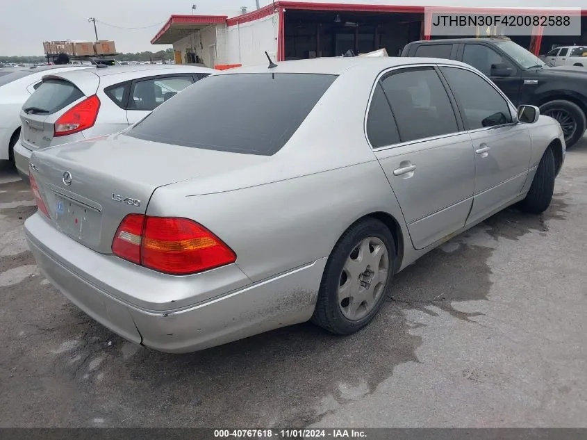 2002 Lexus Ls 430 VIN: JTHBN30F420082588 Lot: 40767618