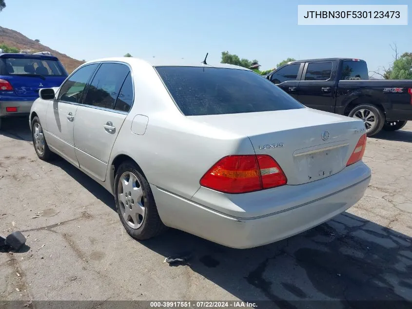 2003 Lexus Ls 430 VIN: JTHBN30F530123473 Lot: 39917551