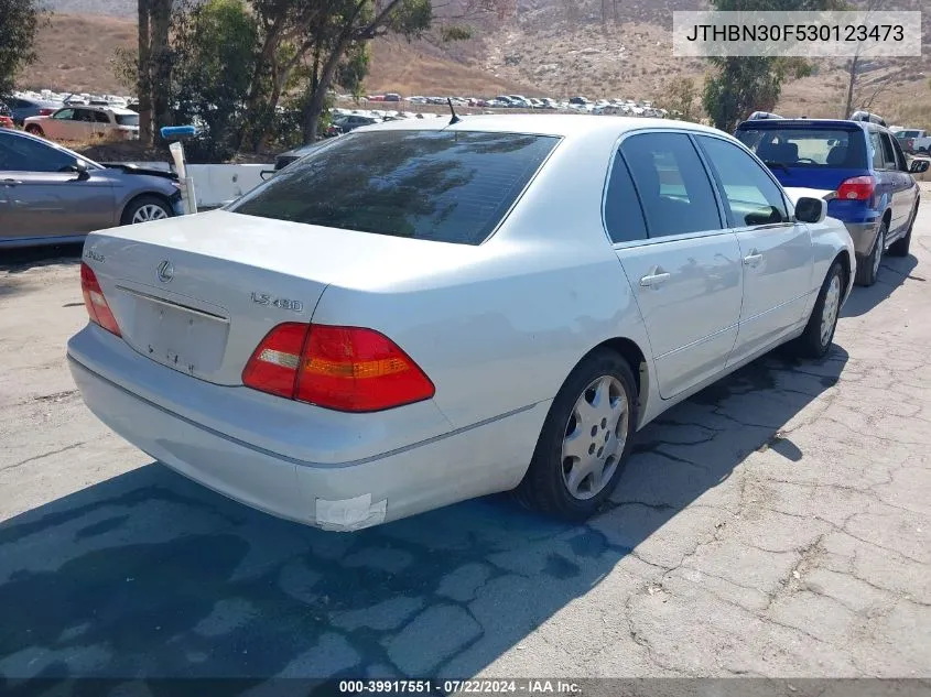 2003 Lexus Ls 430 VIN: JTHBN30F530123473 Lot: 39917551