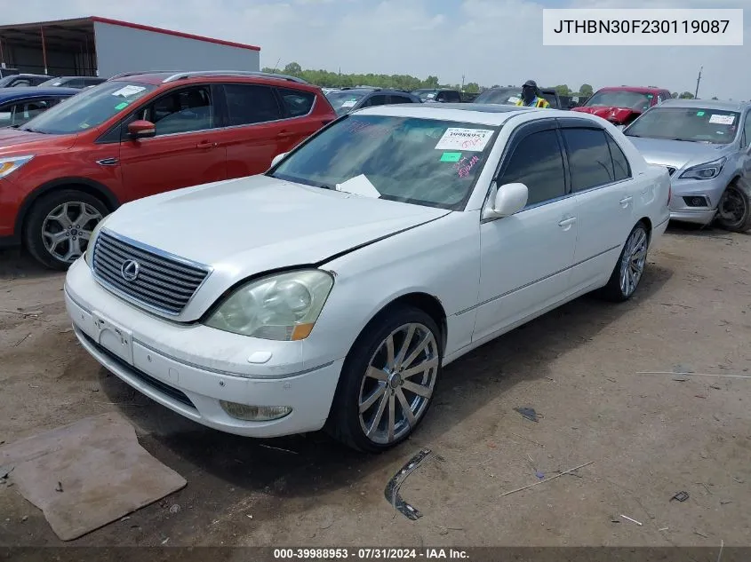 2003 Lexus Ls 430 VIN: JTHBN30F230119087 Lot: 39988953