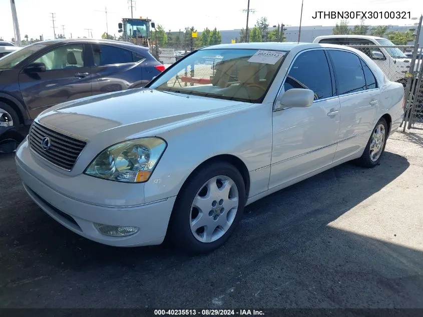 2003 Lexus Ls 430 VIN: JTHBN30FX30100321 Lot: 40235513