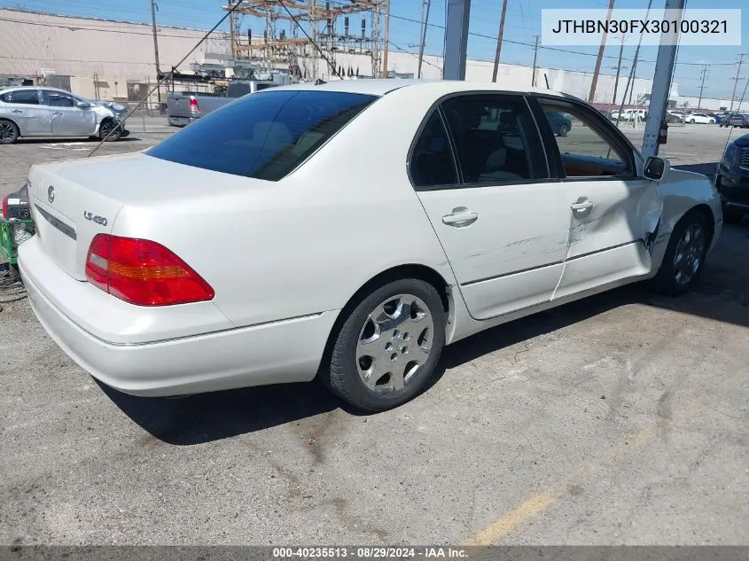 2003 Lexus Ls 430 VIN: JTHBN30FX30100321 Lot: 40235513