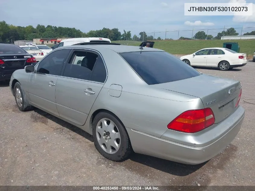 2003 Lexus Ls 430 VIN: JTHBN30F530102073 Lot: 40253450