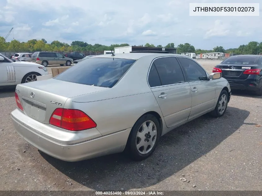 2003 Lexus Ls 430 VIN: JTHBN30F530102073 Lot: 40253450