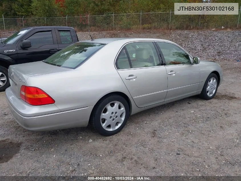 2003 Lexus Ls 430 VIN: JTHBN30F530102168 Lot: 40482692