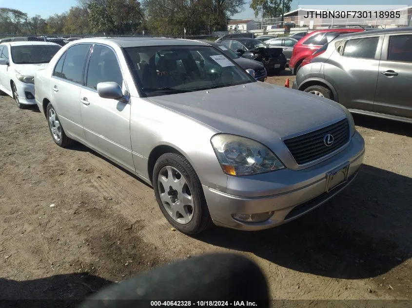 2003 Lexus Ls 430 VIN: JTHBN30F730118985 Lot: 40642328