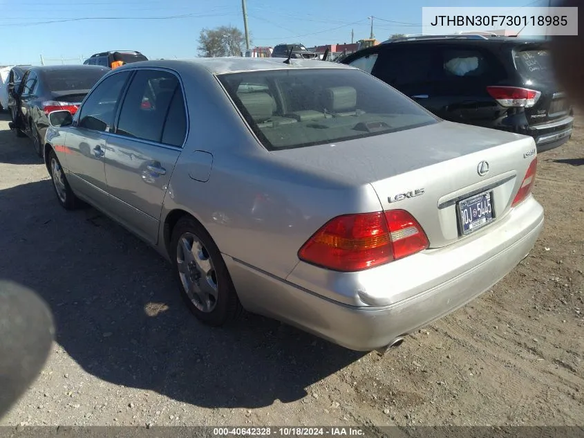 2003 Lexus Ls 430 VIN: JTHBN30F730118985 Lot: 40642328