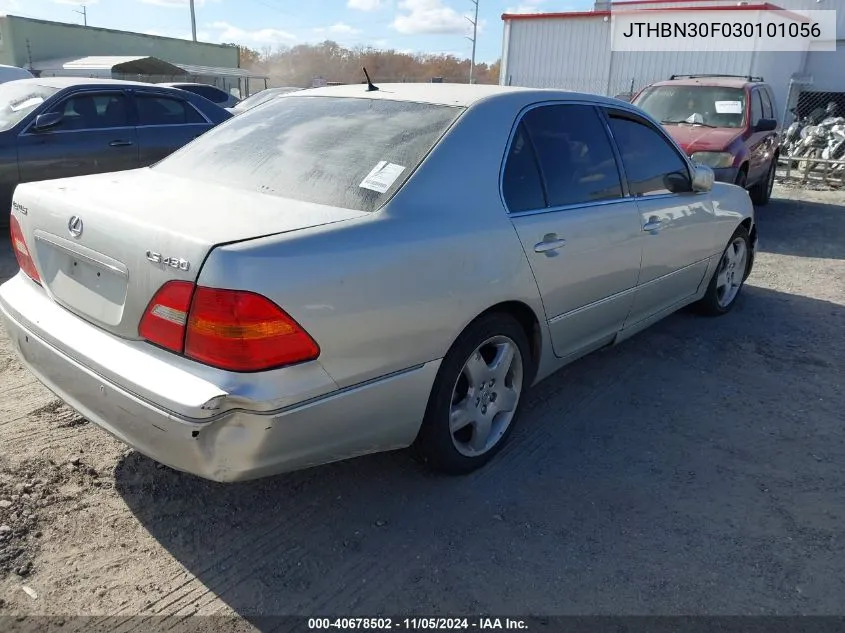 2003 Lexus Ls 430 VIN: JTHBN30F030101056 Lot: 40678502