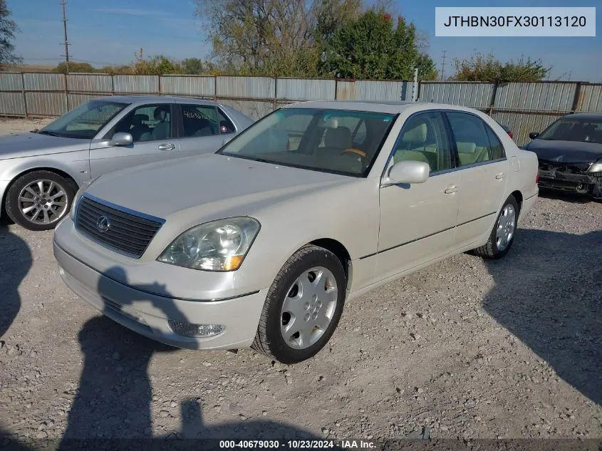 2003 Lexus Ls 430 VIN: JTHBN30FX30113120 Lot: 40679030