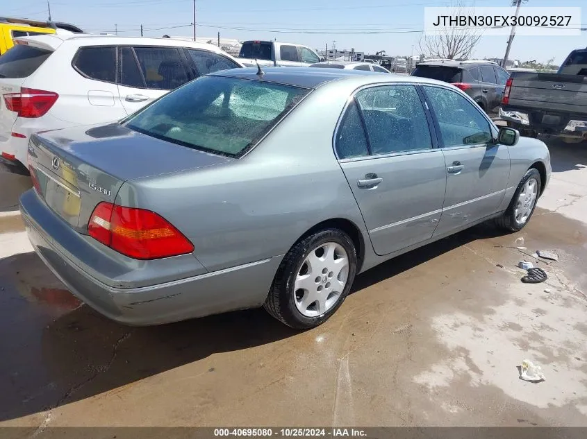 2003 Lexus Ls 430 VIN: JTHBN30FX30092527 Lot: 40695080