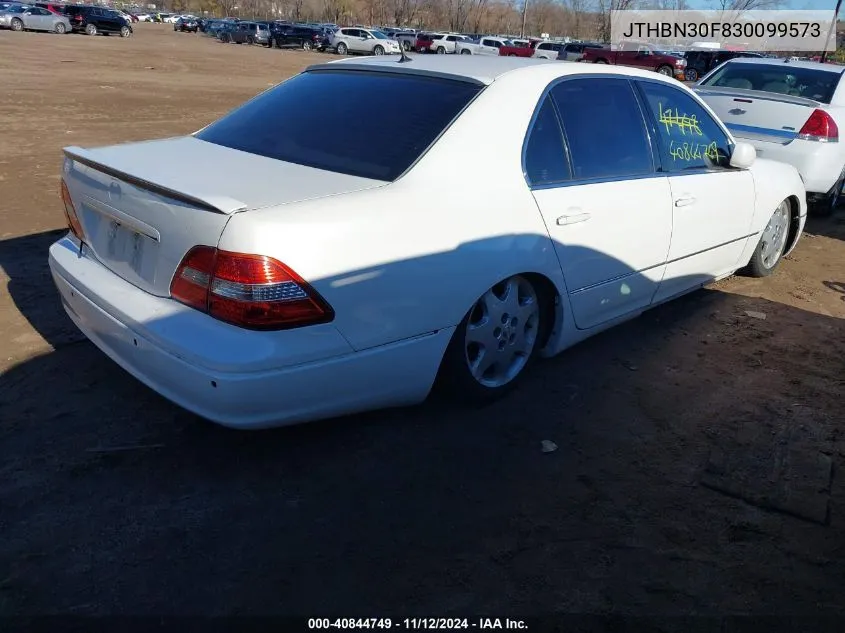 2003 Lexus Ls 430 VIN: JTHBN30F830099573 Lot: 40844749