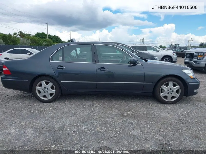 2004 Lexus Ls 430 VIN: JTHBN36F440165061 Lot: 39742462