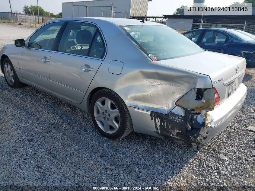 2004 Lexus Ls 430 430 VIN: JTHBN36F240153846 Lot: 40106766