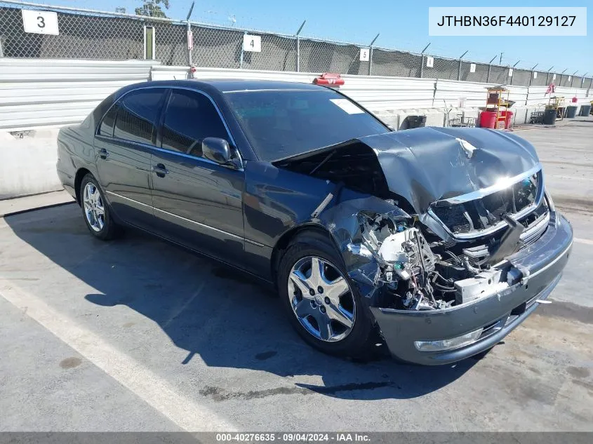 2004 Lexus Ls 430 VIN: JTHBN36F440129127 Lot: 40276635