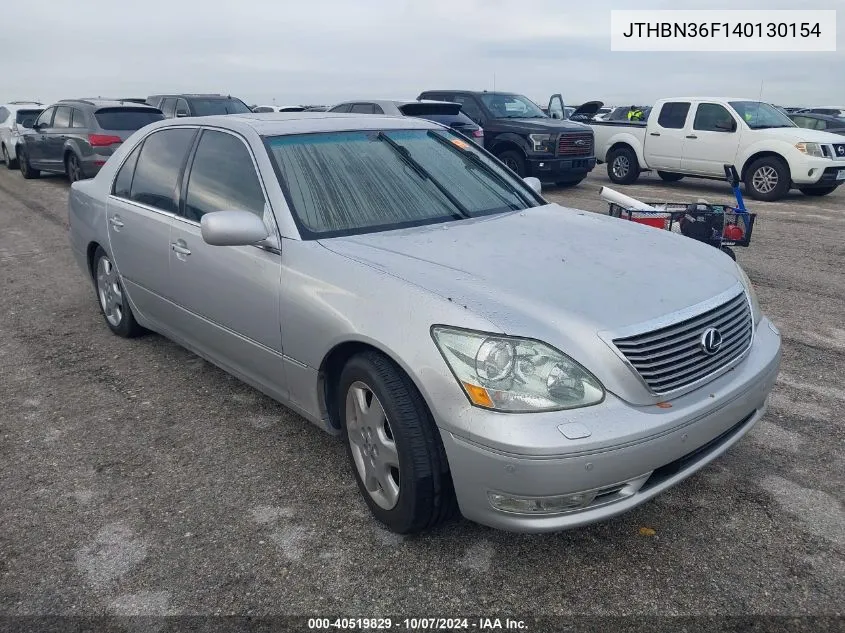 2004 Lexus Ls 430 VIN: JTHBN36F140130154 Lot: 40519829