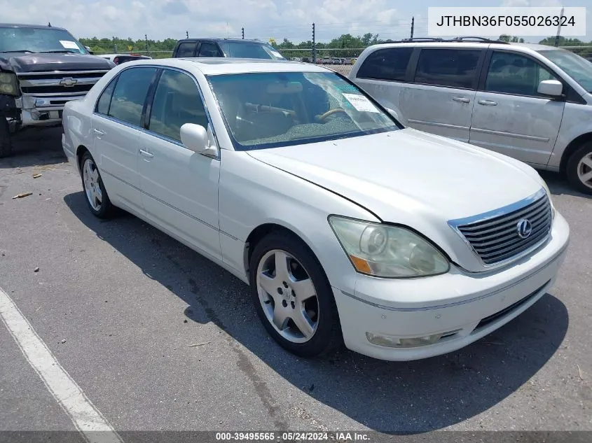 2005 Lexus Ls 430 VIN: JTHBN36F055026324 Lot: 39495565