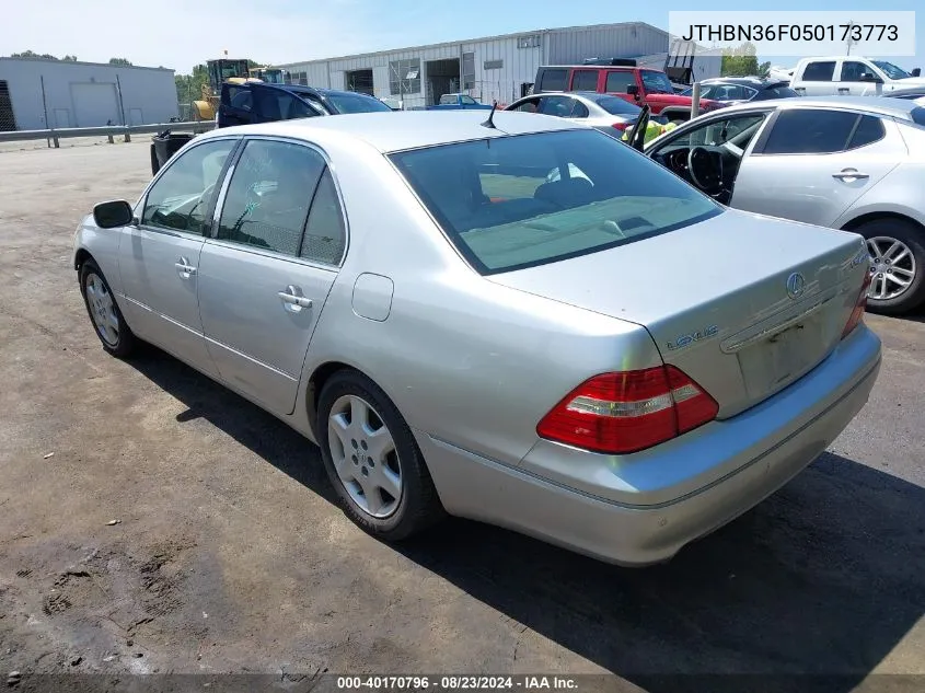 2005 Lexus Ls 430 VIN: JTHBN36F050173773 Lot: 40170796