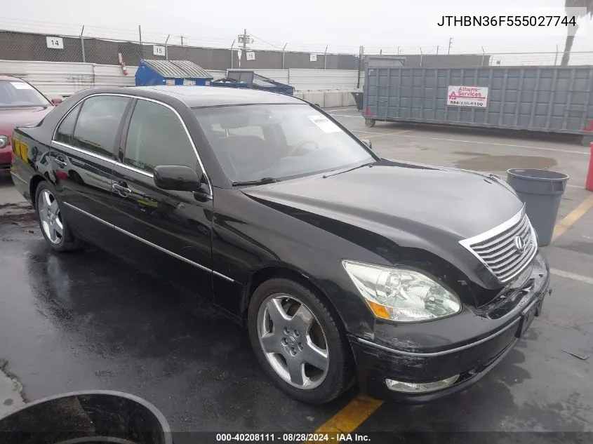 2005 Lexus Ls 430 VIN: JTHBN36F555027744 Lot: 40208111