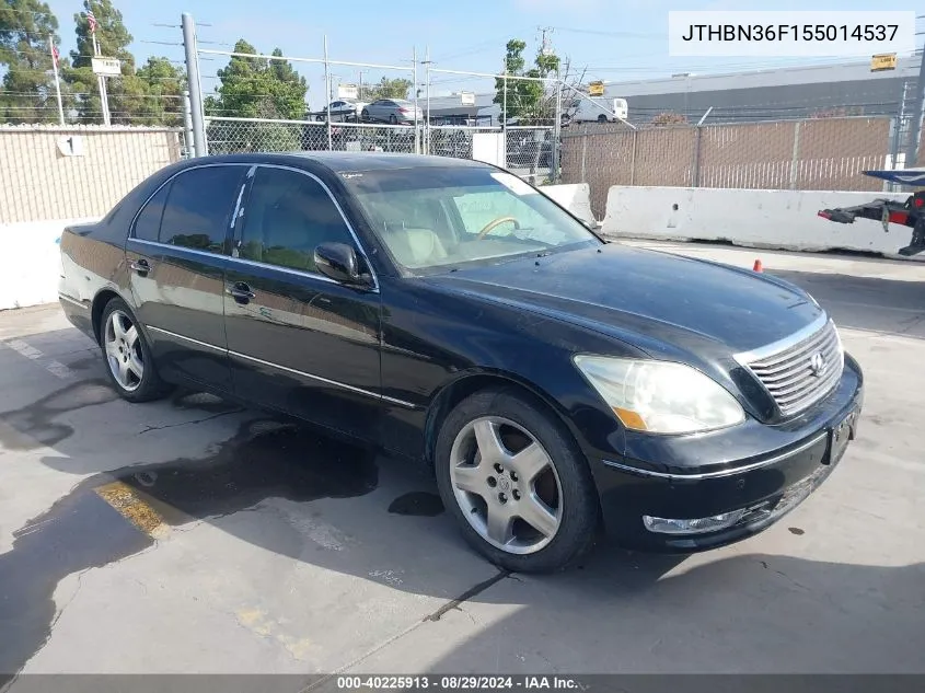 2005 Lexus Ls 430 VIN: JTHBN36F155014537 Lot: 40326821