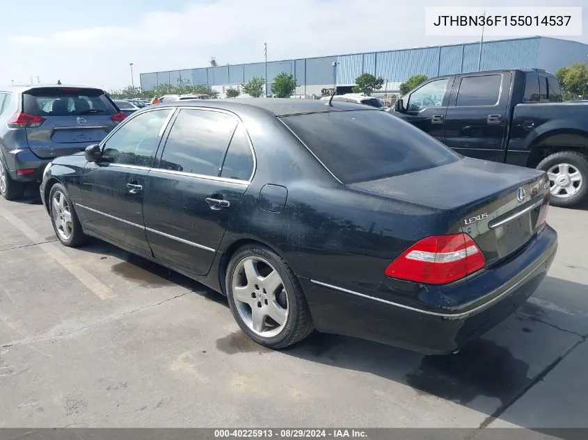 2005 Lexus Ls 430 VIN: JTHBN36F155014537 Lot: 40326821