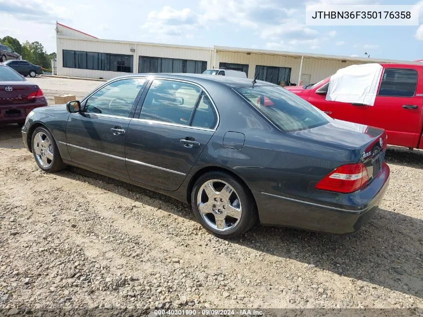 2005 Lexus Ls 430 VIN: JTHBN36F350176358 Lot: 40301990