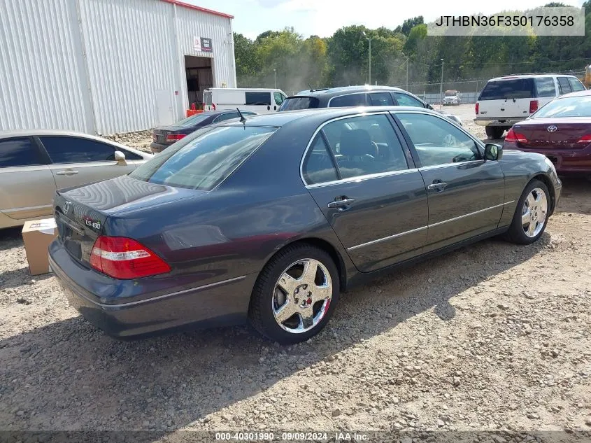 2005 Lexus Ls 430 VIN: JTHBN36F350176358 Lot: 40301990