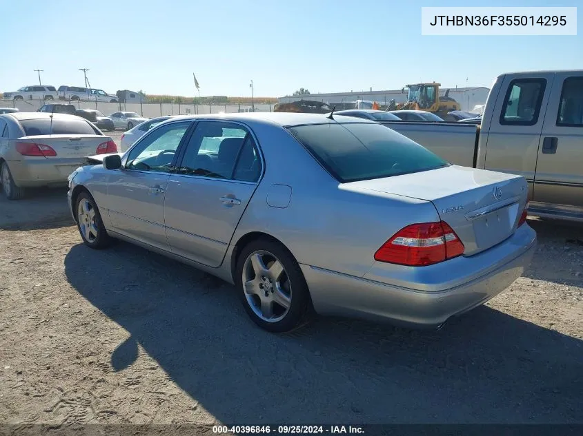 2005 Lexus Ls 430 VIN: JTHBN36F355014295 Lot: 40396846