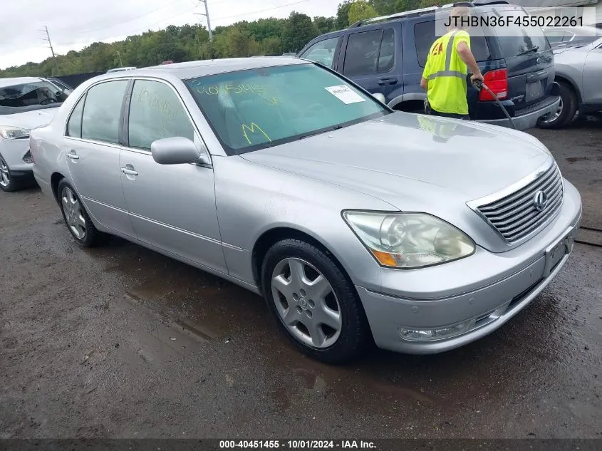 JTHBN36F455022261 2005 Lexus Ls 430