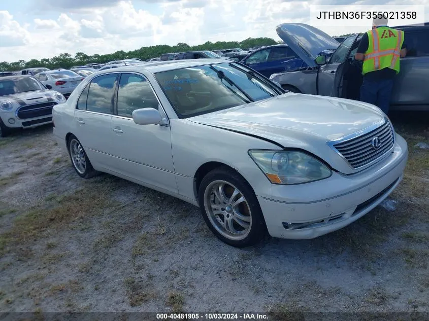 2005 Lexus Ls 430 VIN: JTHBN36F355021358 Lot: 40481905