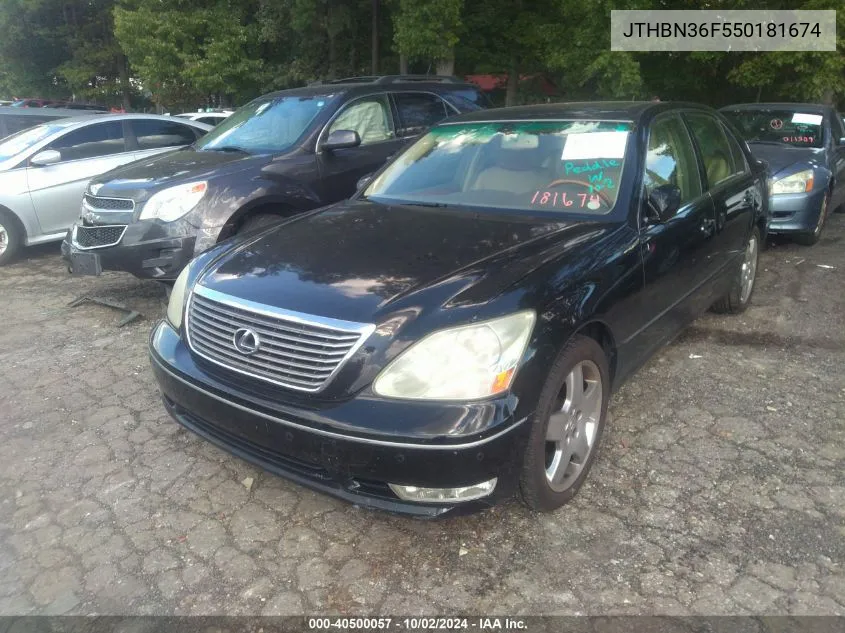 2005 Lexus Ls 430 VIN: JTHBN36F550181674 Lot: 40500057