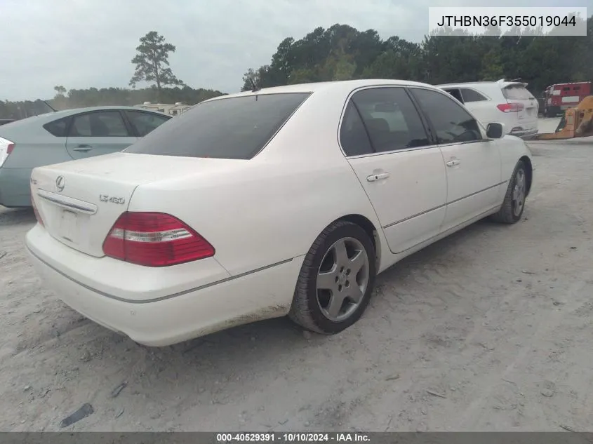 2005 Lexus Ls 430 VIN: JTHBN36F355019044 Lot: 40529391