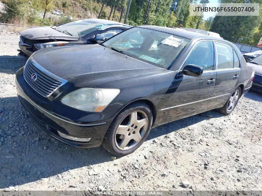 2005 Lexus Ls 430 VIN: JTHBN36F655007406 Lot: 40632149