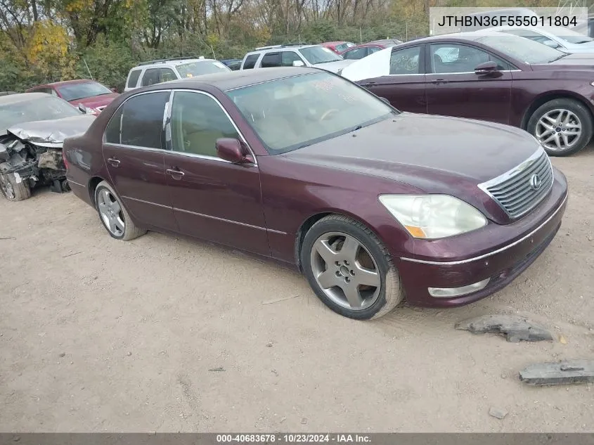 2005 Lexus Ls 430 VIN: JTHBN36F555011804 Lot: 40683678