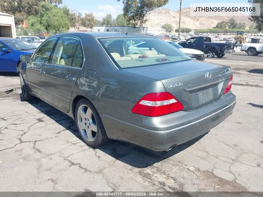 2006 Lexus Ls 430 VIN: JTHBN36F665045168 Lot: 40241717