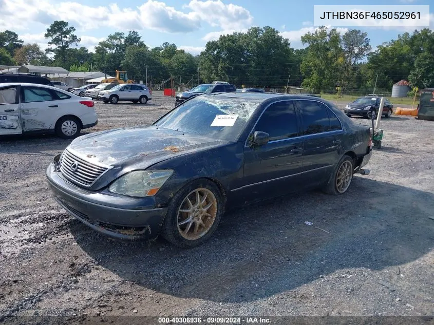 2006 Lexus Ls 430 VIN: JTHBN36F465052961 Lot: 40306936