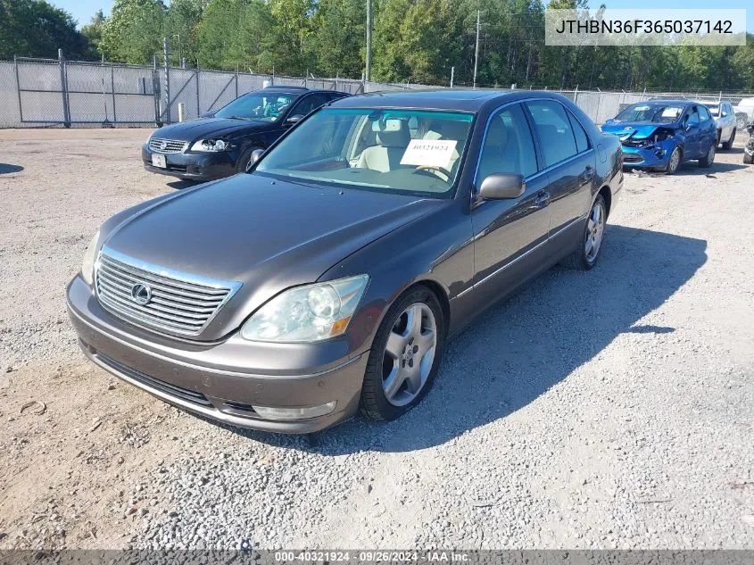 2006 Lexus Ls 430 430 VIN: JTHBN36F365037142 Lot: 40321924